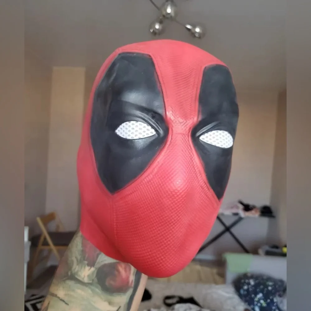 Deadpool Cosplay Mask Wade Winston Wilson Latex Soft Movie Funny Adult Party